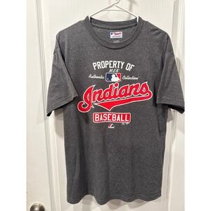 Majestic MLB Cleveland Indians Baseball Shirt Men Large Authentic Collection